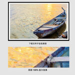 渔船油画