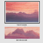 手绘夕阳油画