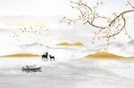 新中式手绘花鸟