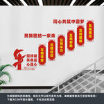民族团结楼梯文化墙