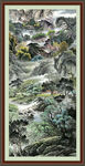 山水中堂画 