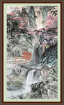 山水中堂画 