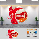 两个维护党建文化墙