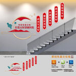 五好清廉医院楼梯文化墙