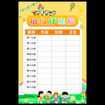 班级评比栏