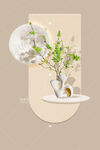 绿植挂画