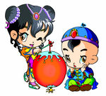 提灯笼卡通人