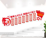 七种能力楼梯墙展板图片