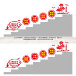 廉洁校园阶梯文化墙