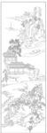 白描古建图 