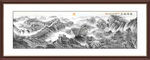 水墨万里长城山水画
