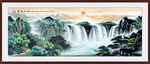 国画山水风景山水画 