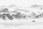 水墨山水画图 