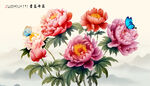 国画牡丹