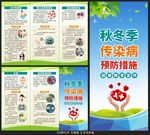 秋冬季传染病预防三折页