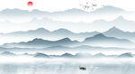 水墨山水背景墙