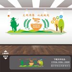 学校食堂文化墙
