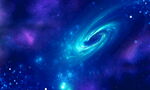蓝色旋涡星空背景