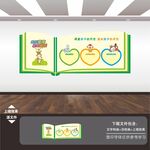 卡通动物幼儿园形象文化墙背景墙