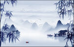 意境水墨山水画