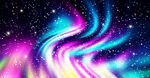 炫彩极光星空背景