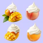 四款水果酸奶分层图