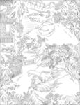 白描古建图 