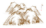 抽象艺术山水画