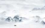 新中式山水背景墙
