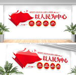 以人民为中心文化墙