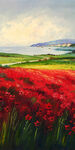 花海风景油画