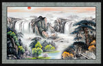 中国画山水 