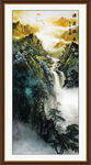 竖幅水墨山水画