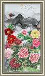 国画牡丹 