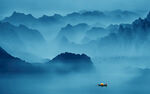 空灵意境山水风景唯美写意背景