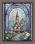 欧陆风情教堂蒂凡尼彩绘玻璃图案