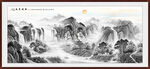 禅意水墨画 水墨国画山水 