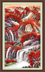 竖式山水画 