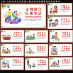 讲文明宣传挂画