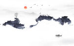 新中式水墨山水画