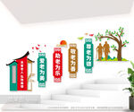 敬老院楼梯文化墙图片