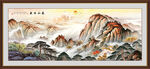 泰山日出五岳独尊山水画 