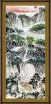 招财山水画 