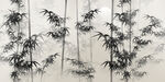 水墨竹林背景墙