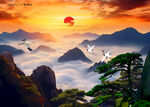 黄山风景画