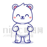 可爱卡通小北极熊