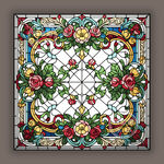 古典主义蒂凡尼教堂彩晶玻璃图案