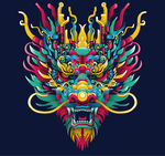 赛博朋克科技龙插画