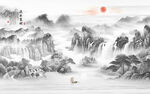 新中式禅意水墨图