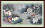 国画荷花 